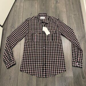 Zadig & Voltaire Thibault Plaid Cotton Shirt Size S NWT